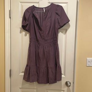 Corduroy purple dress